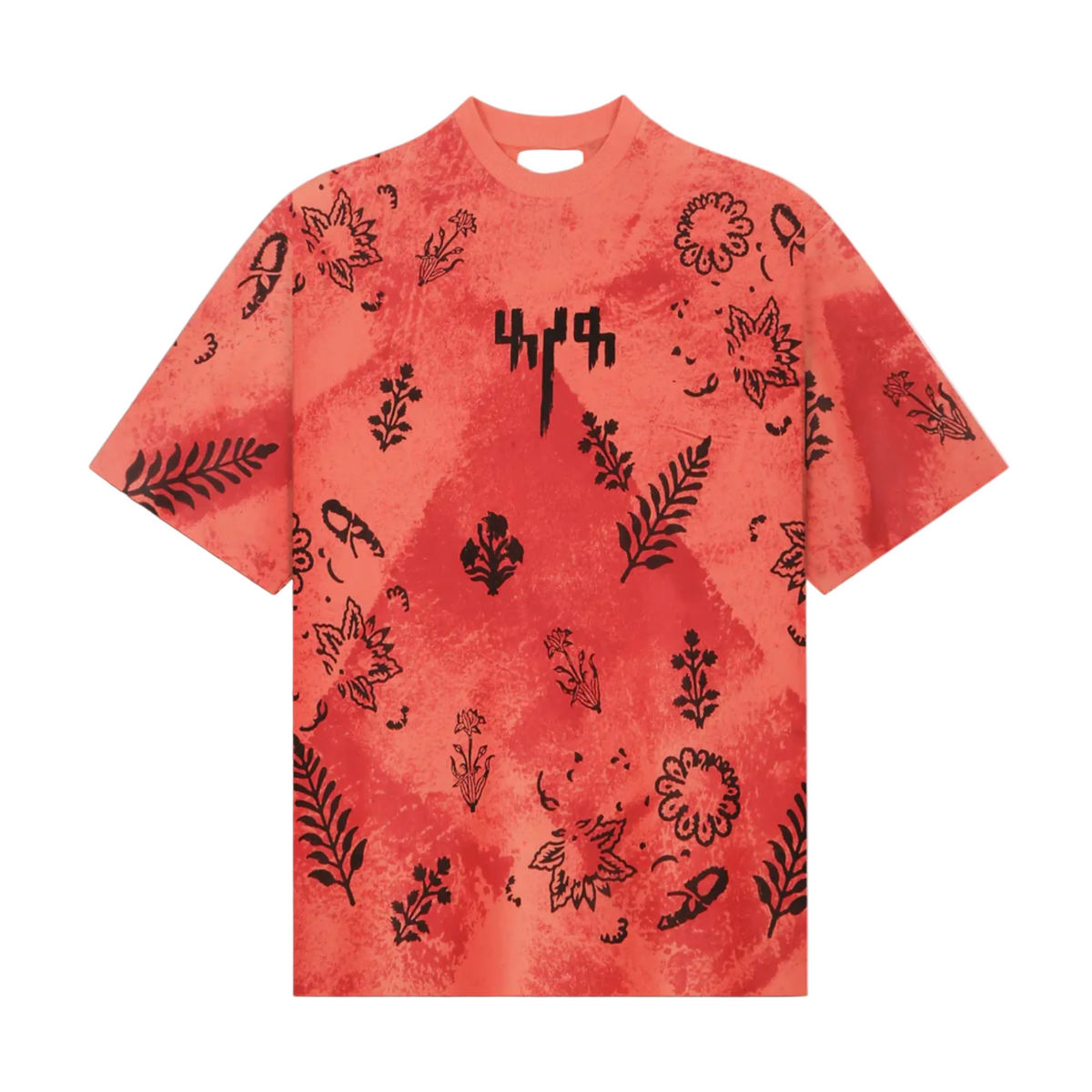 Coral Block Printed - Tshirt by FARAK