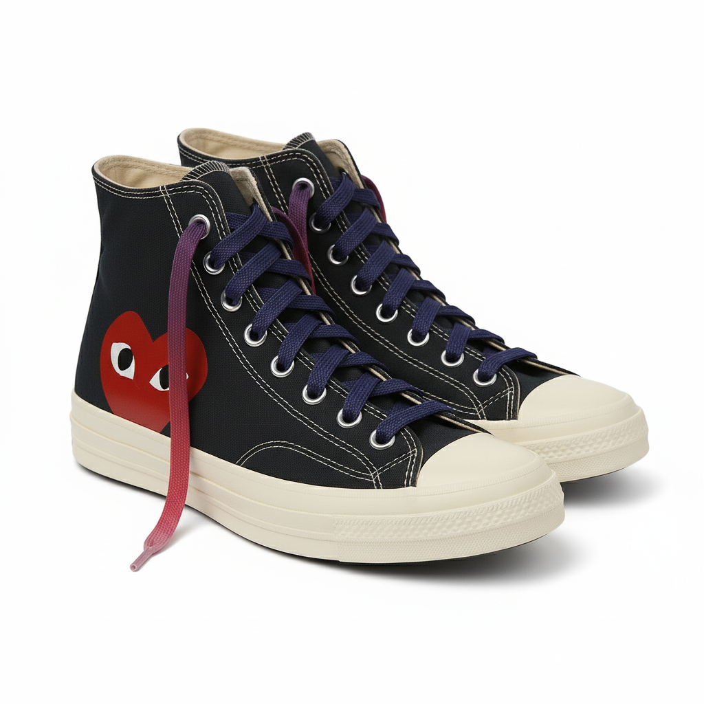 Berry Nebula Gradient Shoelaces | Red - Purple - Light Pink | Premium Gradient Flat Sneaker Laces by KNOTTY by KNOTTY