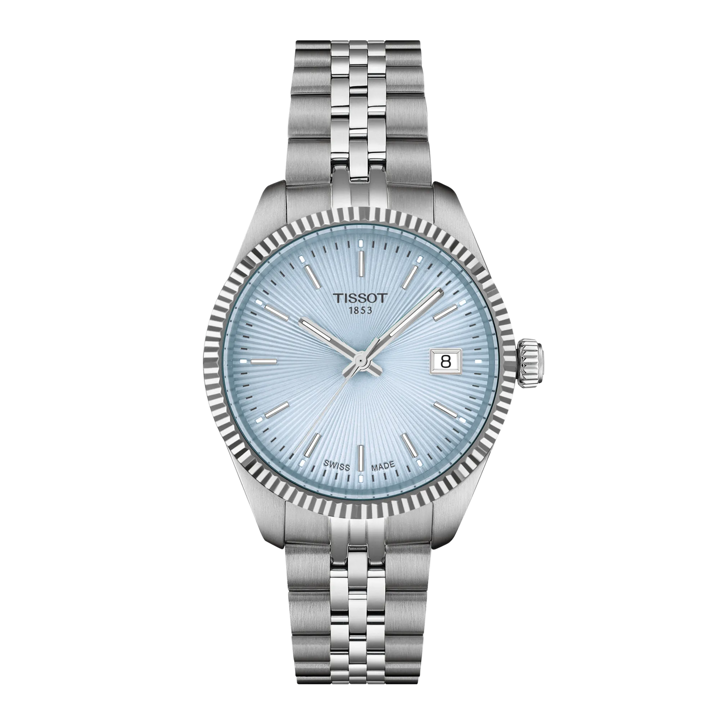 Tissot Ballade 34mm T156.210.11.351.00 – Ice Blue Dial, Stainless Steel Bracelet