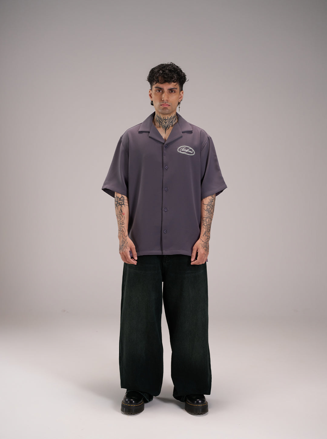 Signature Bowling Shirt Slate Lavender by DEADBEAR