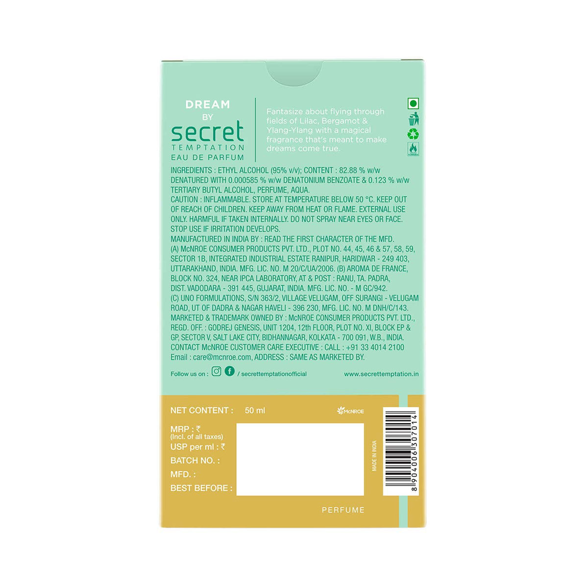 Secret Temptation Dream Eau De Parfum (50ml)