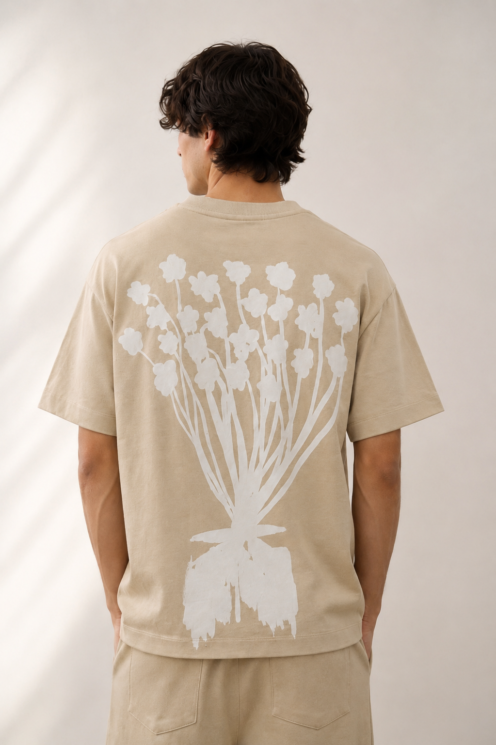 Bouquet T-shirt in Cream [Unisex] by Beyond Extremes