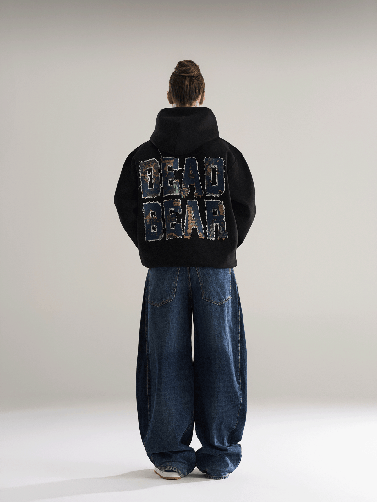 Fake Denim Hoodie Black by DEADBEAR