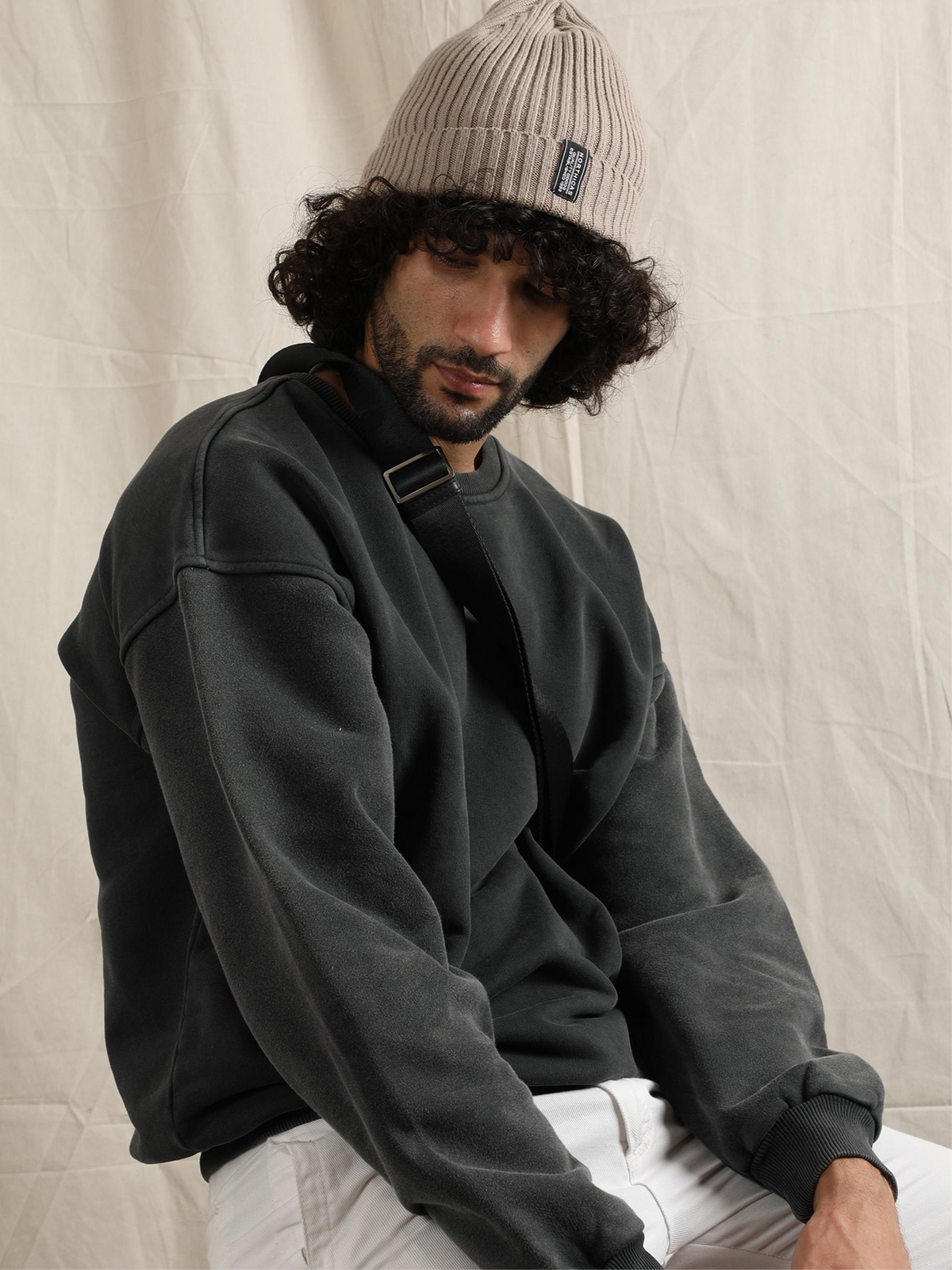 OVERDYED SWEATSHIRT (BLACK) by GREY AREA