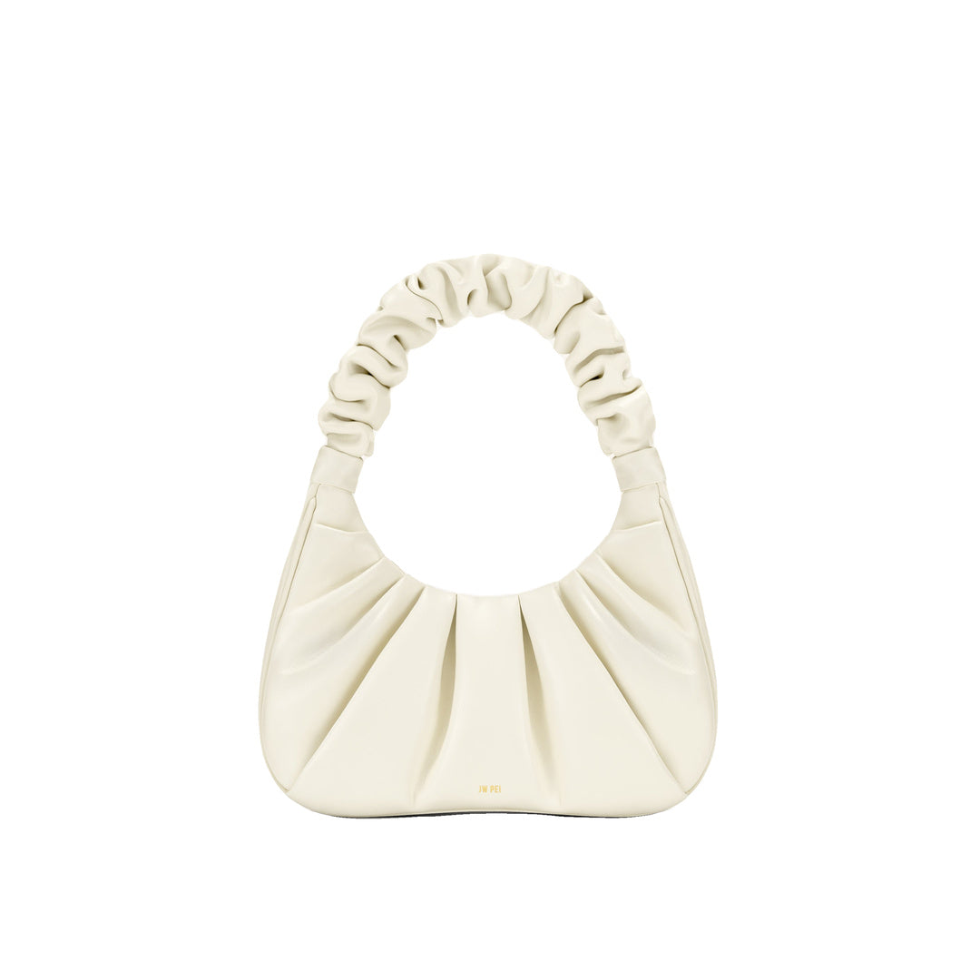 JW PEI Gabbi Ruched Hobo Handbag - White by JW PEI