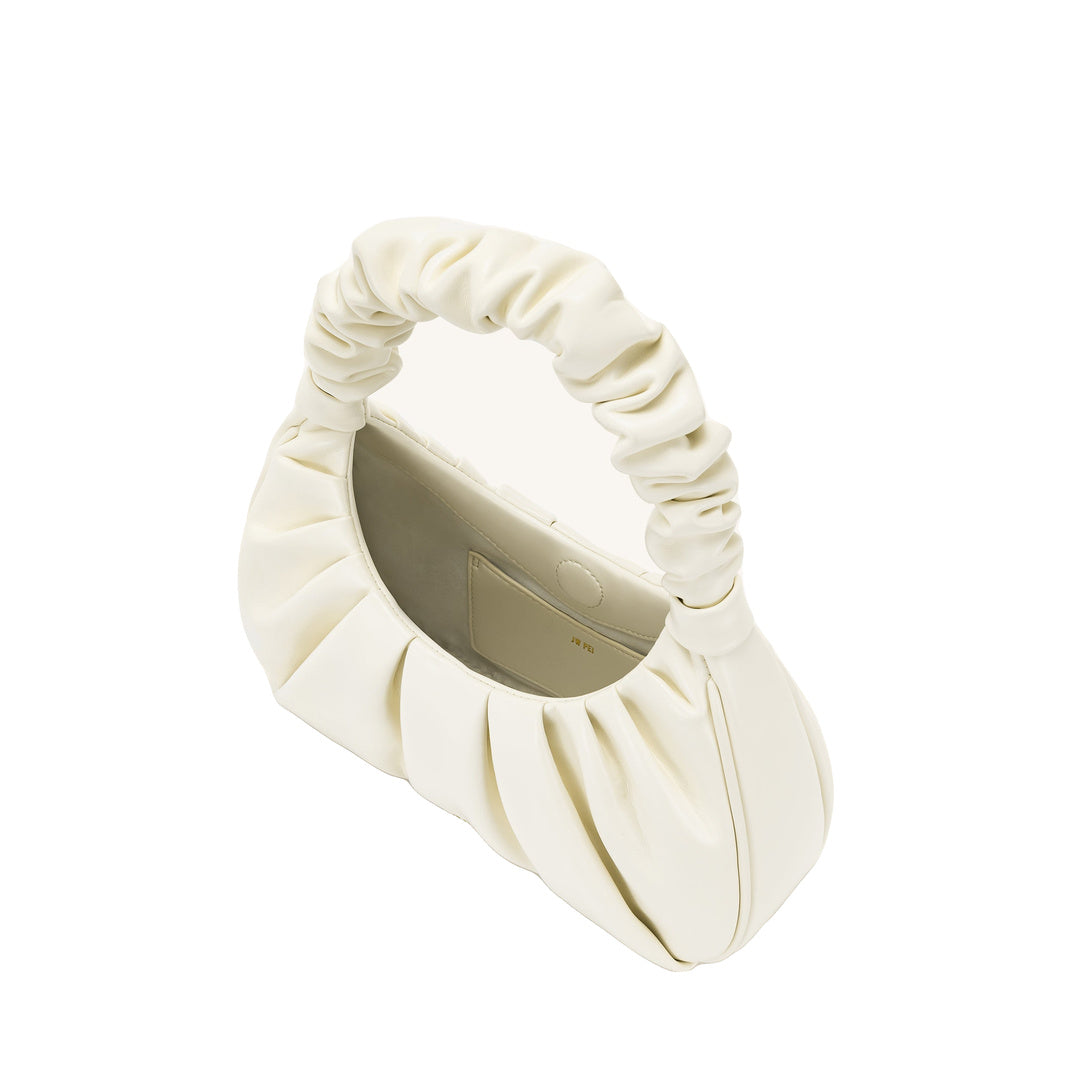 JW PEI Gabbi Ruched Hobo Handbag - White by JW PEI