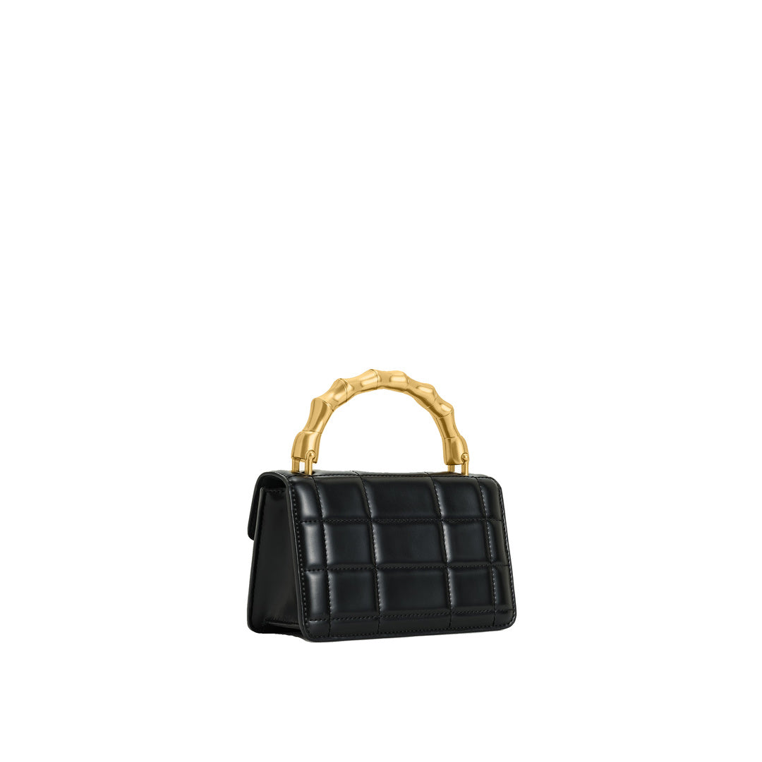 JW PEI Kaia Bamboo Metal Handle Handbag - Black by JW PEI