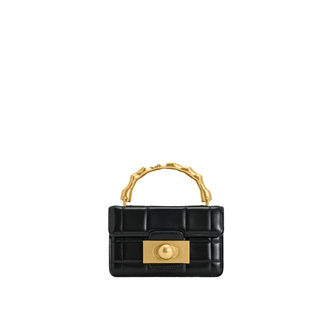 JW PEI Kaia Bamboo Metal Handle Handbag - Black by JW PEI