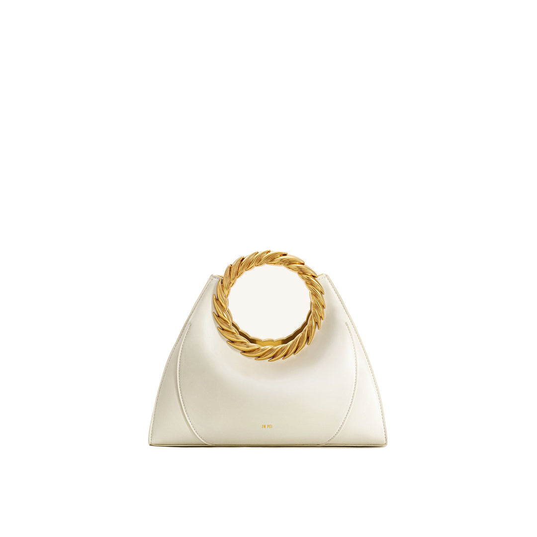 JW PEI Amiya Leaf Handle Sculpture Bag - White by JW PEI