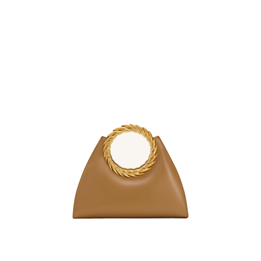 JW PEI Amiya Leaf Handle Sculpture Bag - Brown by JW PEI