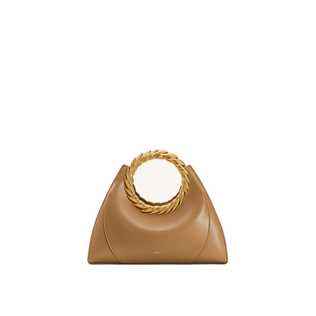 JW PEI Amiya Leaf Handle Sculpture Bag - Brown by JW PEI