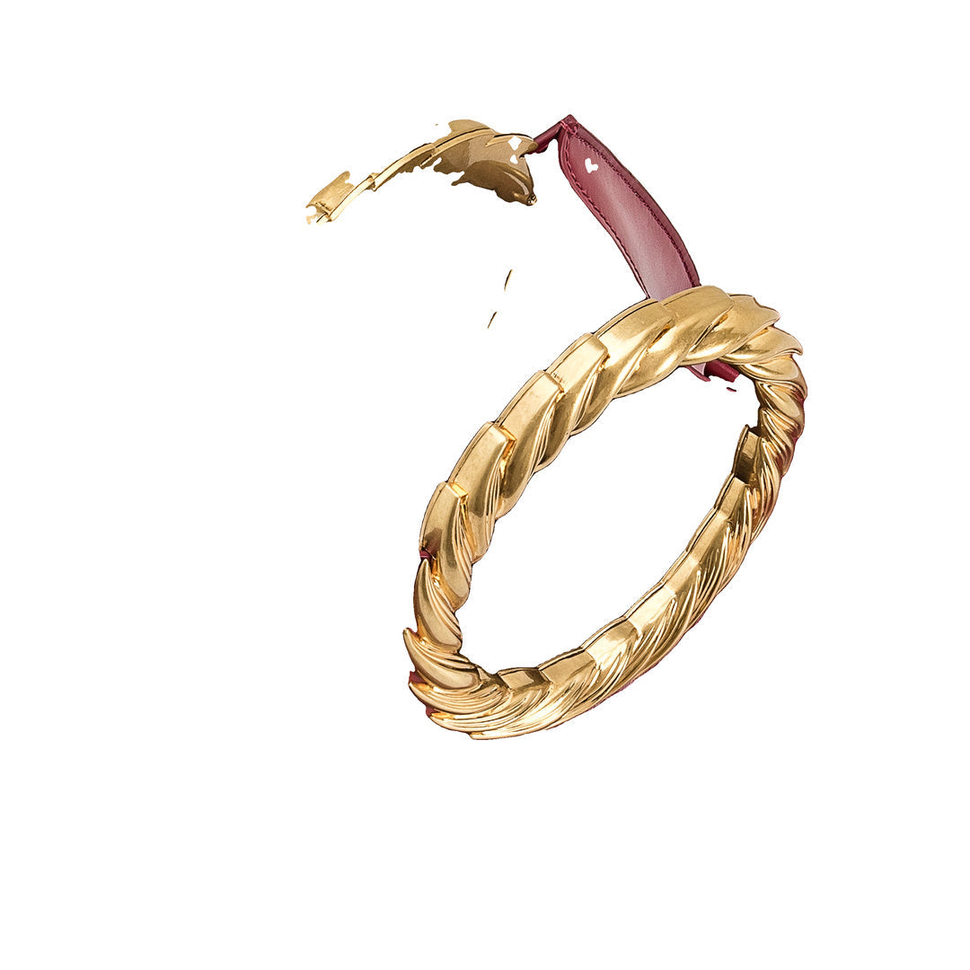 JW PEI Amiya Leaf Handle Sculpture Bag - Wine Red by JW PEI