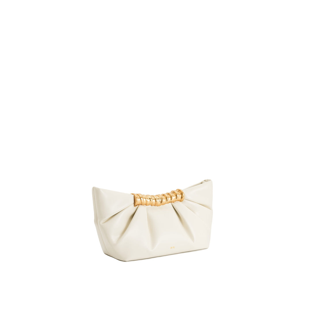JW PEI Leia Pleated Clutch - White by JW PEI