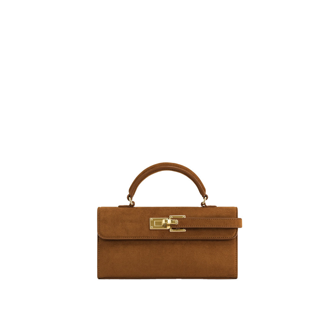 JW PEI Keyla Faux Suede Top Handle Bag -  Brown by JW PEI