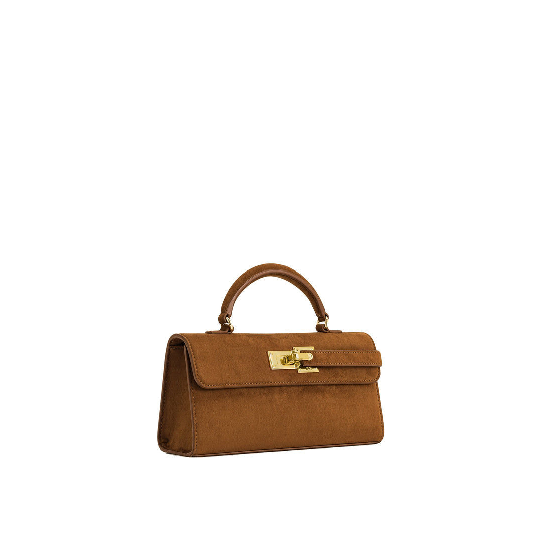 JW PEI Keyla Faux Suede Top Handle Bag -  Brown by JW PEI