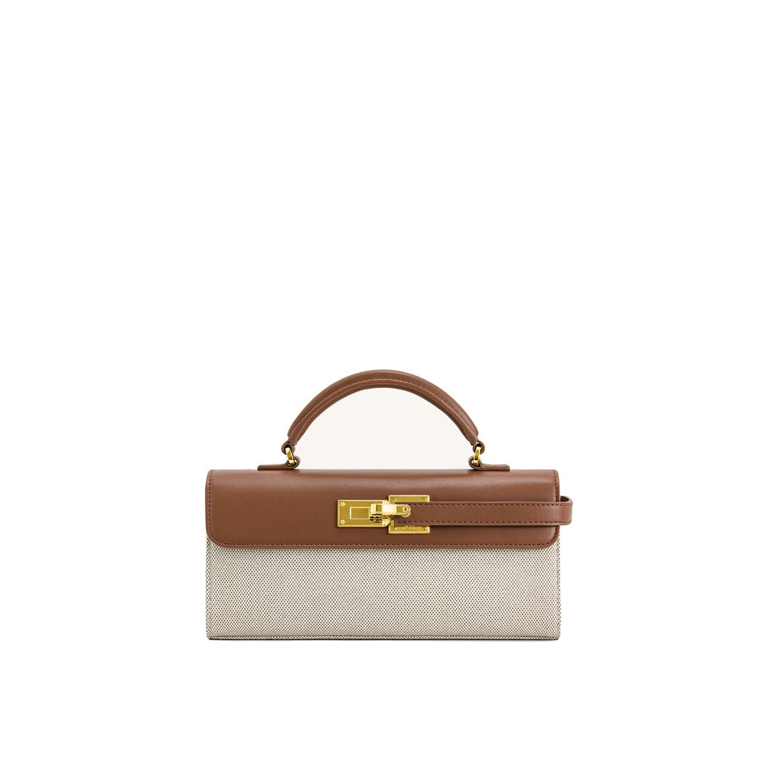 JW PEI Keyla Top Handbag - Brown Canvas by JW PEI