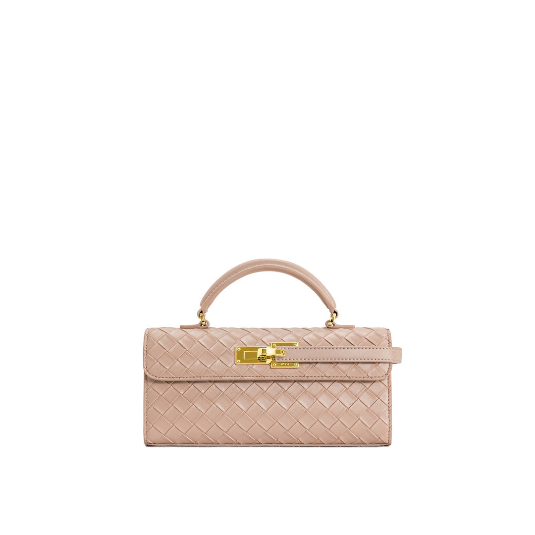JW PEI Keyla Weave Texture Top Handle Bag - Pink by JW PEI