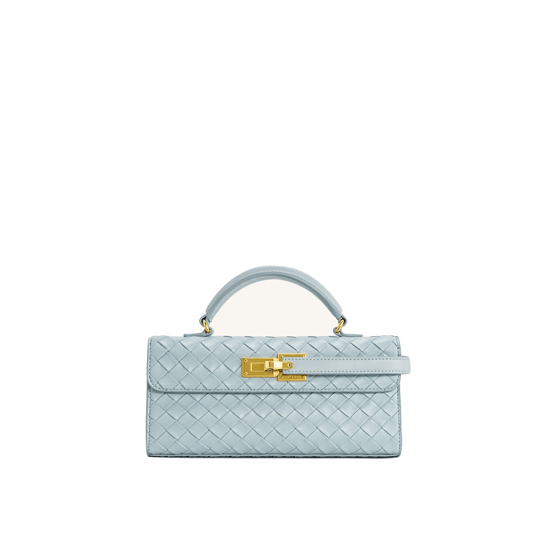 JW PEI Keyla Weave Texture Top Handle Bag - Blue by JW PEI