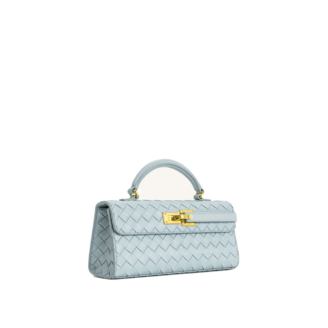JW PEI Keyla Weave Texture Top Handle Bag - Blue by JW PEI