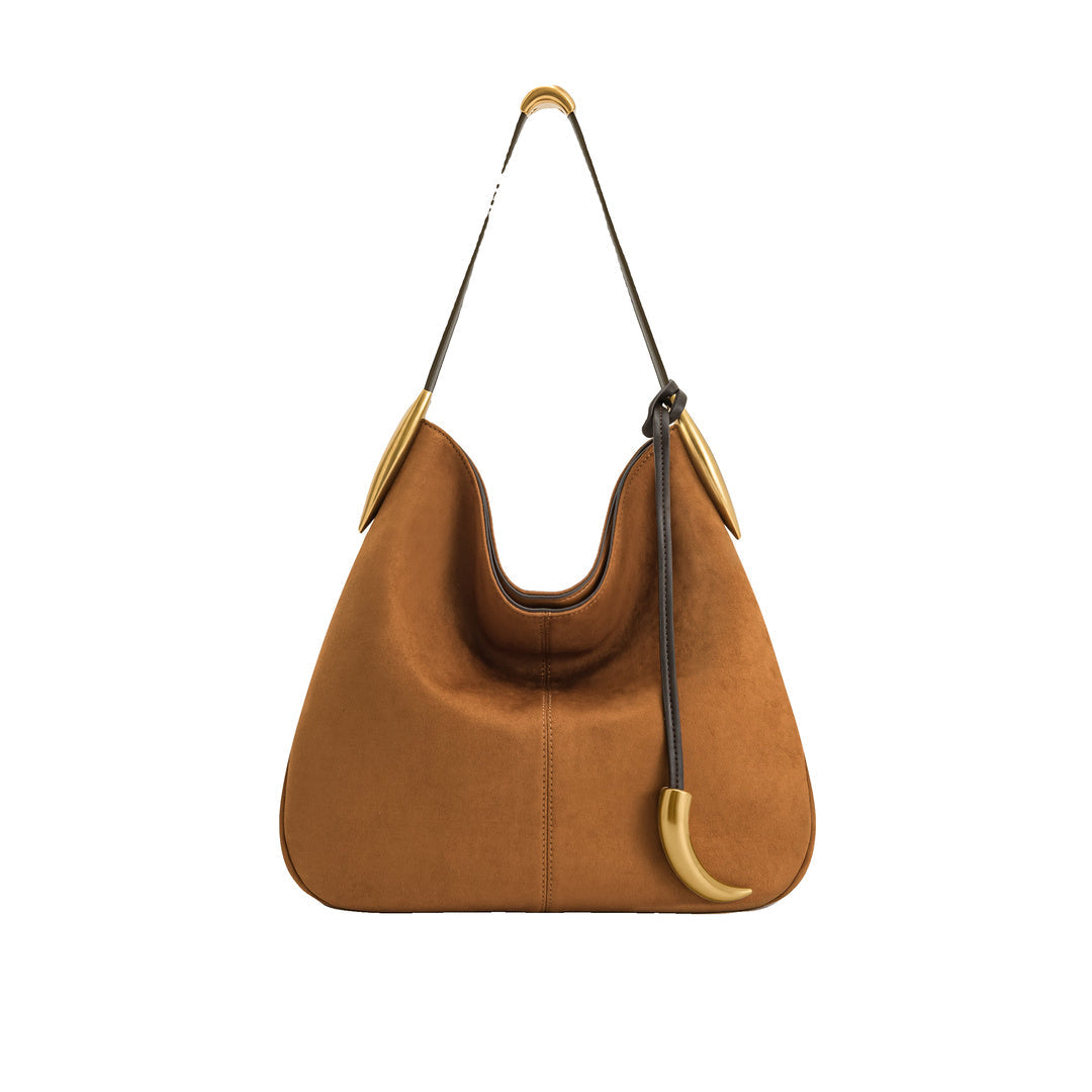 JW PEI Nina Metal Charm Hobo Bag - Brown by JW PEI
