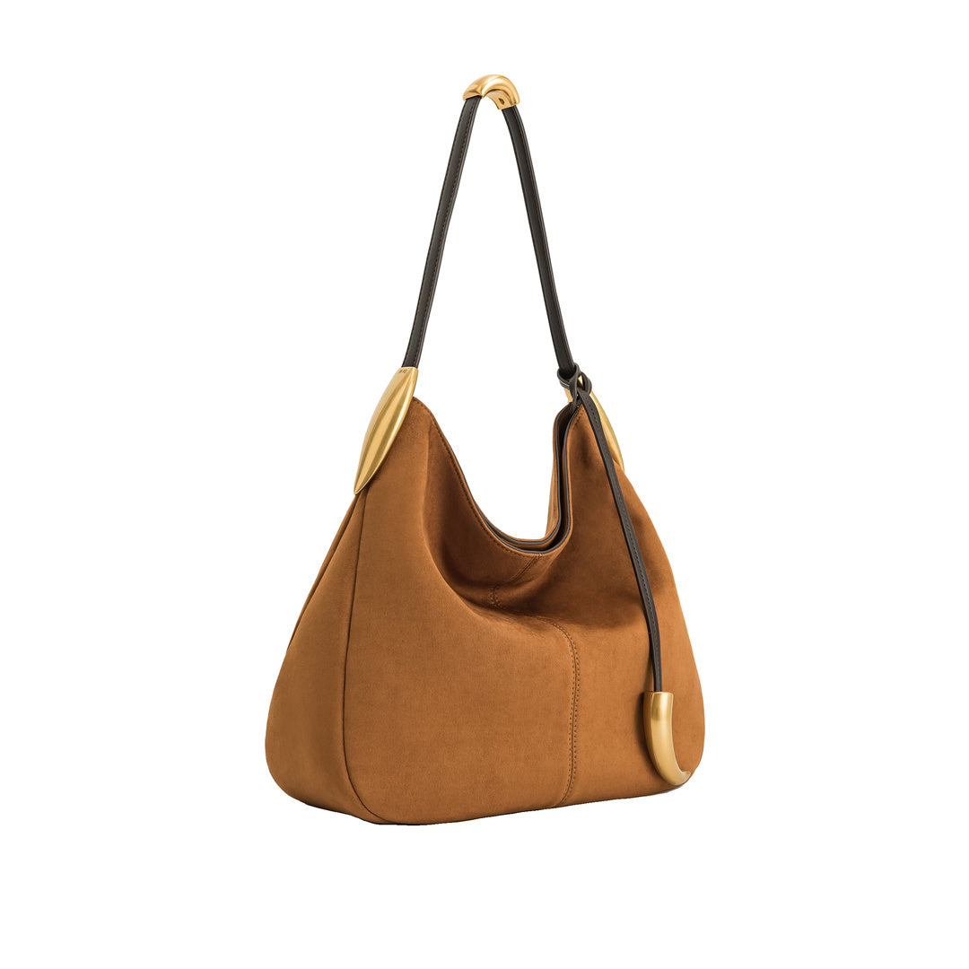 JW PEI Nina Metal Charm Hobo Bag - Brown by JW PEI