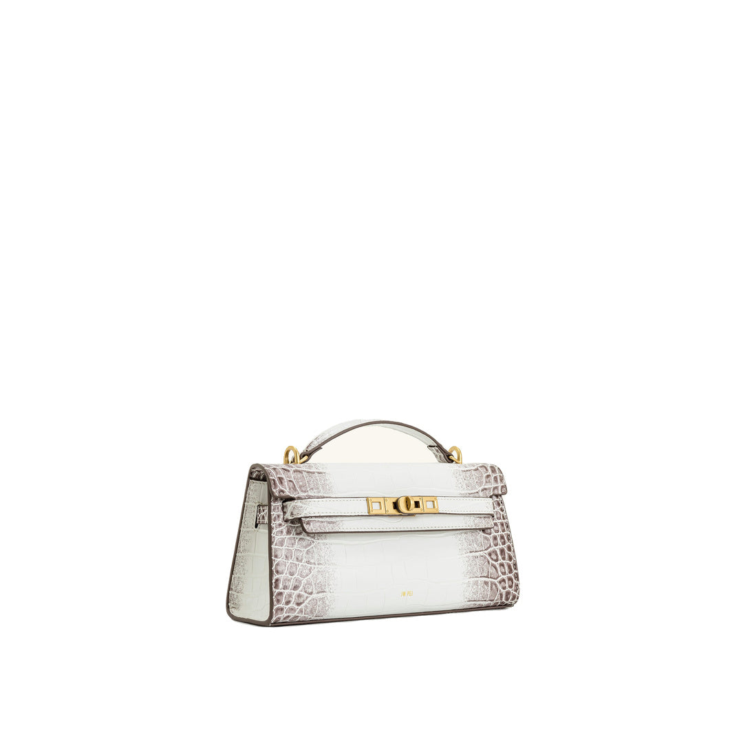 JW PEI Noor Top Handle Bag - White Croc by JW PEI