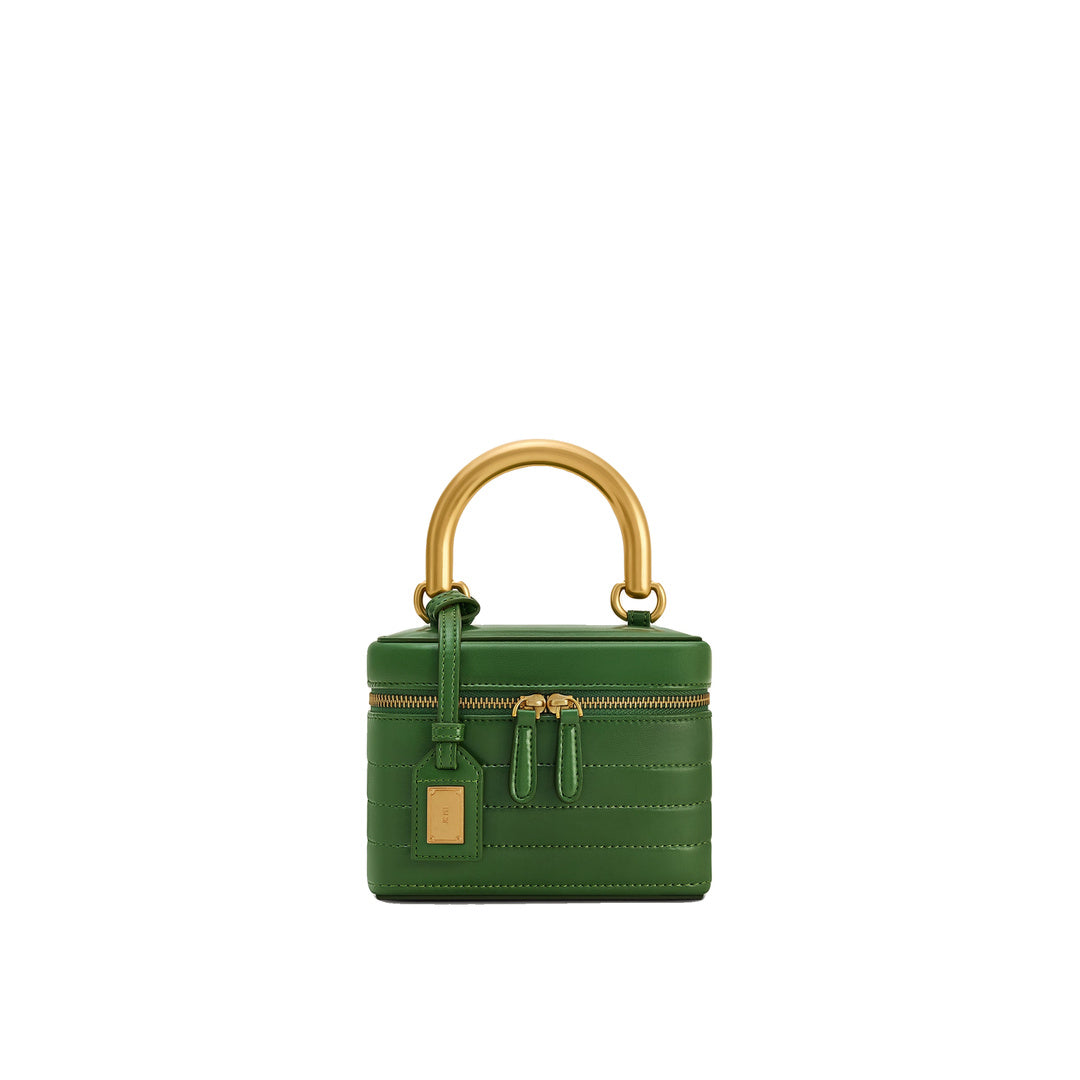 JW PEI Evelyn Quilted Box Top Handle Bag - Green by JW PEI