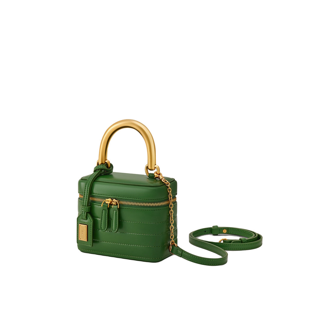 JW PEI Evelyn Quilted Box Top Handle Bag - Green by JW PEI