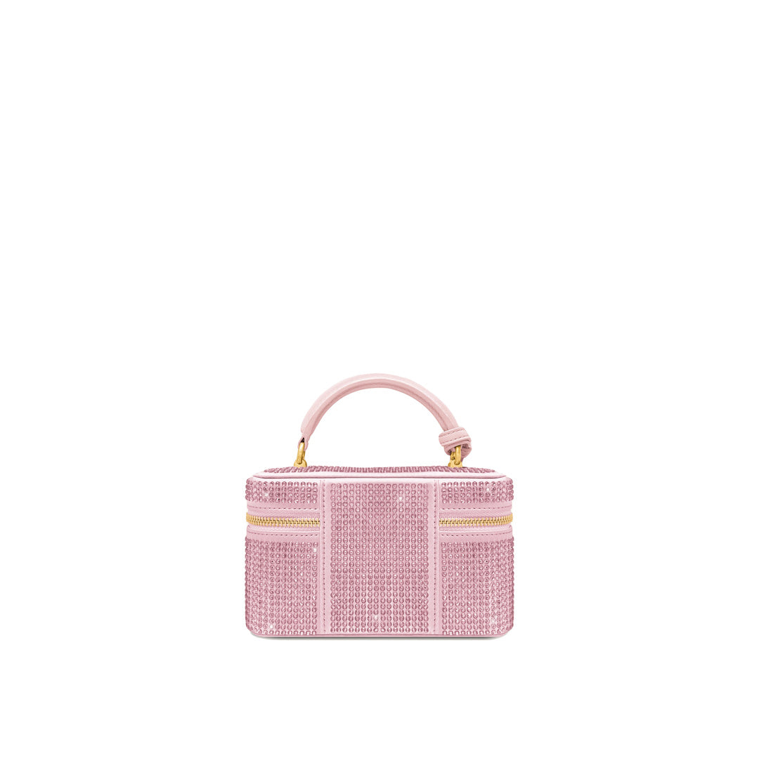 JW PEI Cleo Artificial Crystal Box Shape Top Handle Bag - Pink by JW PEI