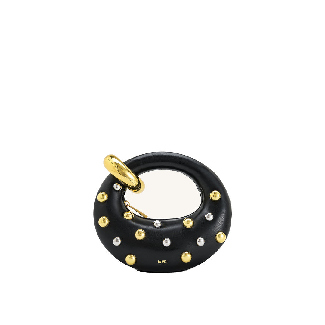 JW PEI Abacus Studded Mini Top Handle Bag - Black by JW PEI