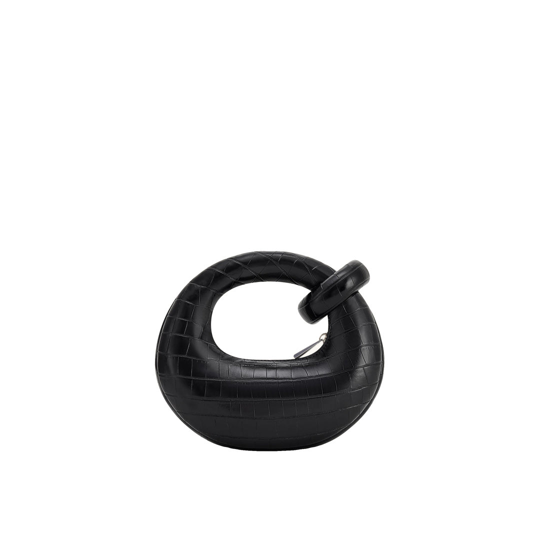 JW PEI Abacus Mini Top Handle Bag - Black Croc by JW PEI