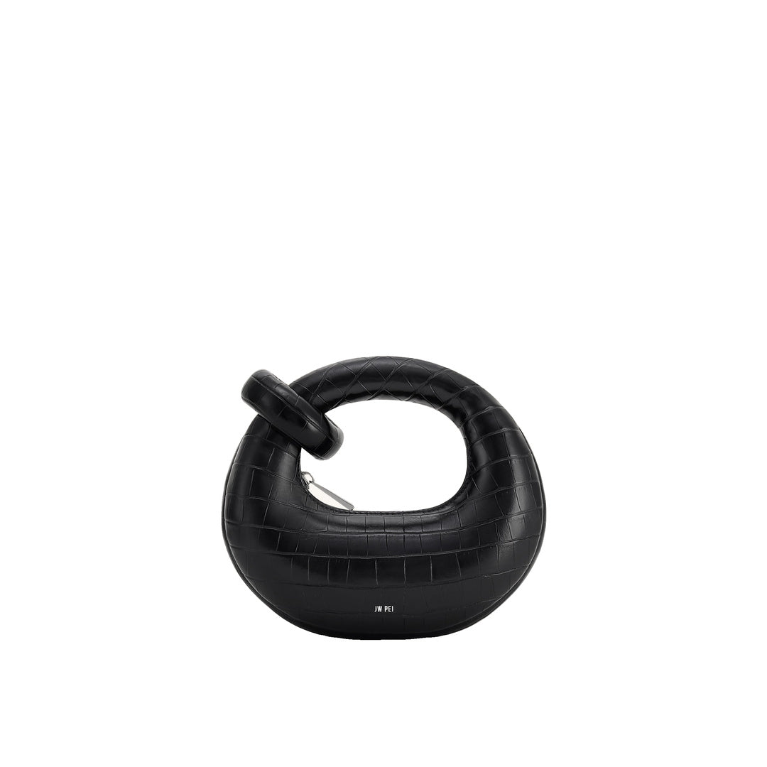JW PEI Abacus Mini Top Handle Bag - Black Croc by JW PEI