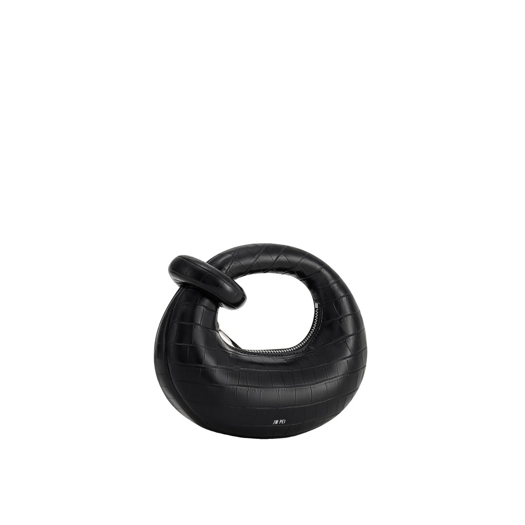 JW PEI Abacus Mini Top Handle Bag - Black Croc by JW PEI