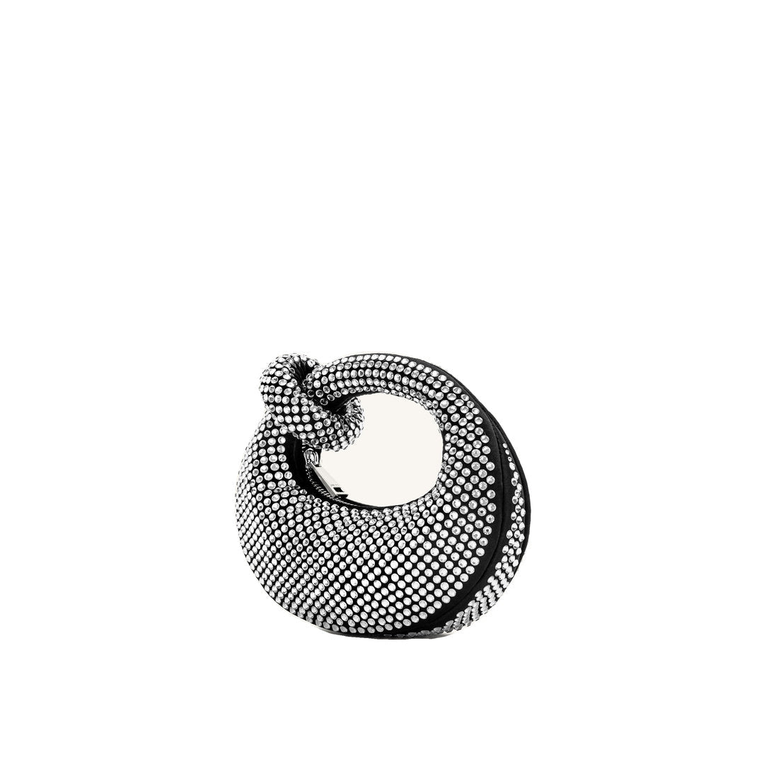 JW PEI Abacus Artificial Crystal Mini Top Handle Bag - Black by JW PEI