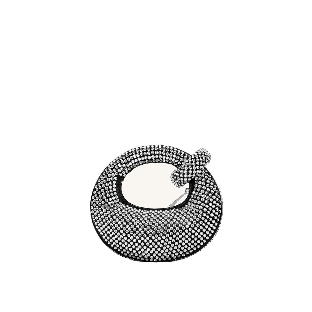 JW PEI Abacus Artificial Crystal Mini Top Handle Bag - Black by JW PEI