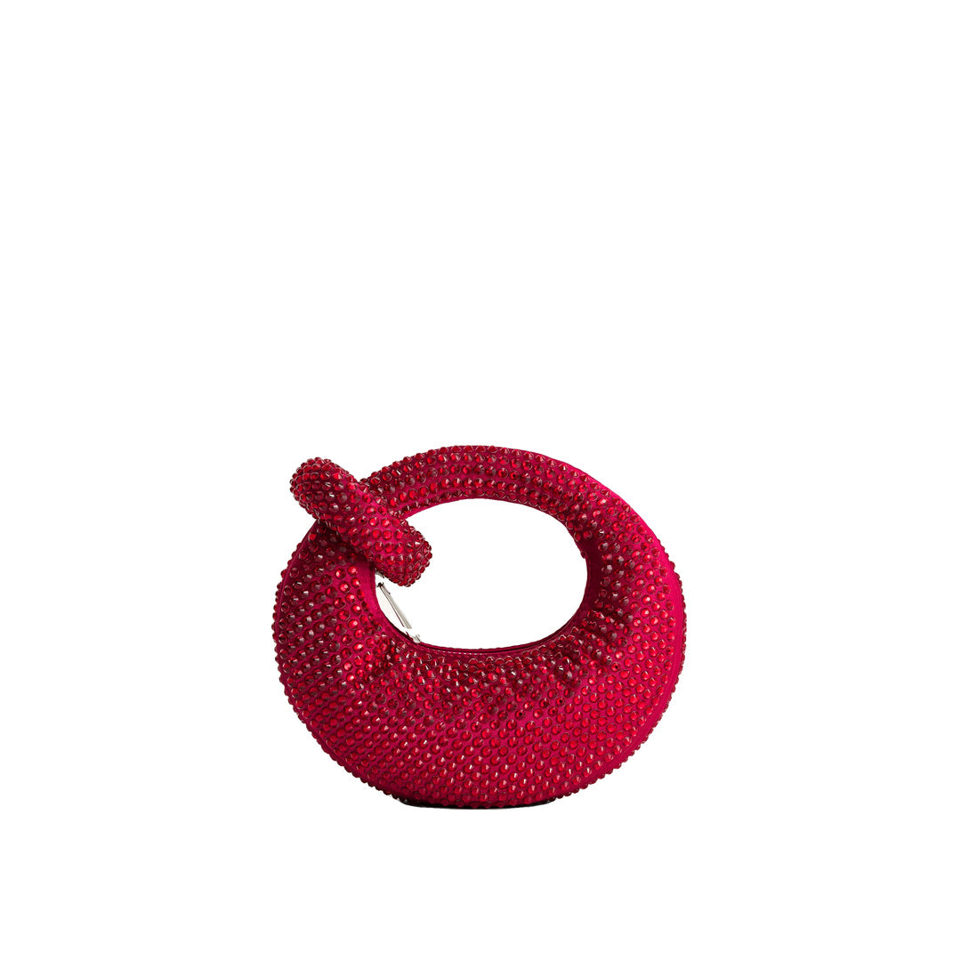 JW PEI Abacus Artificial Crystal Mini Top Handle Bag - Red by JW PEI