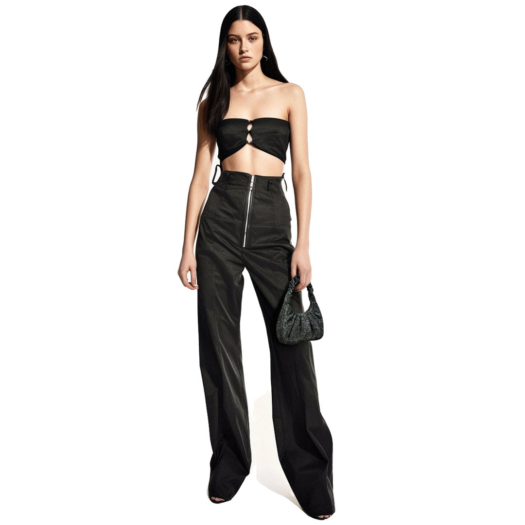 JW PEI Gabbi Artificial Crystal Medium Ruched Hobo Handbag - Anthracite by JW PEI