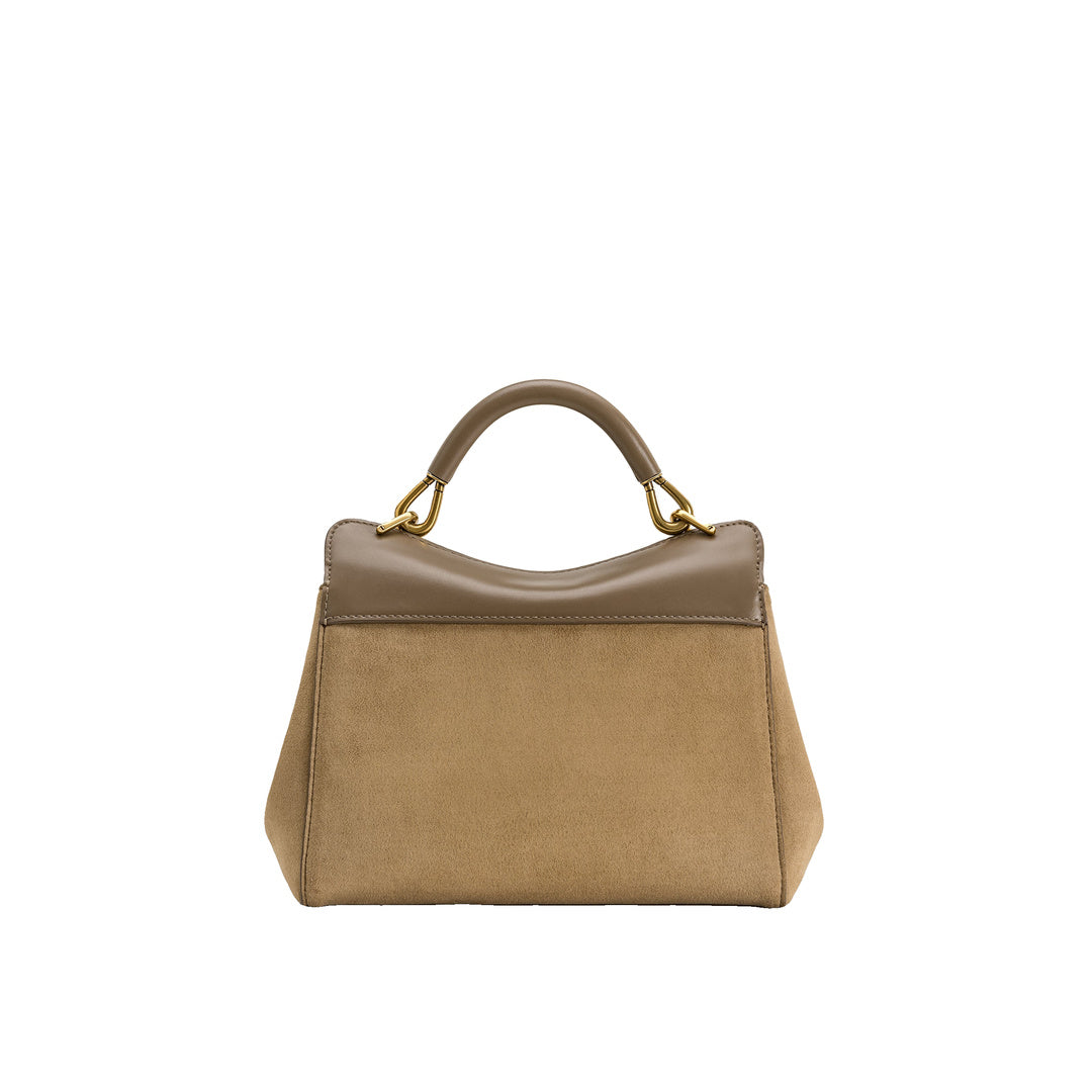 JW PEI Lucia Classic Faux Suede Top Handle Bag - Taupe by JW PEI
