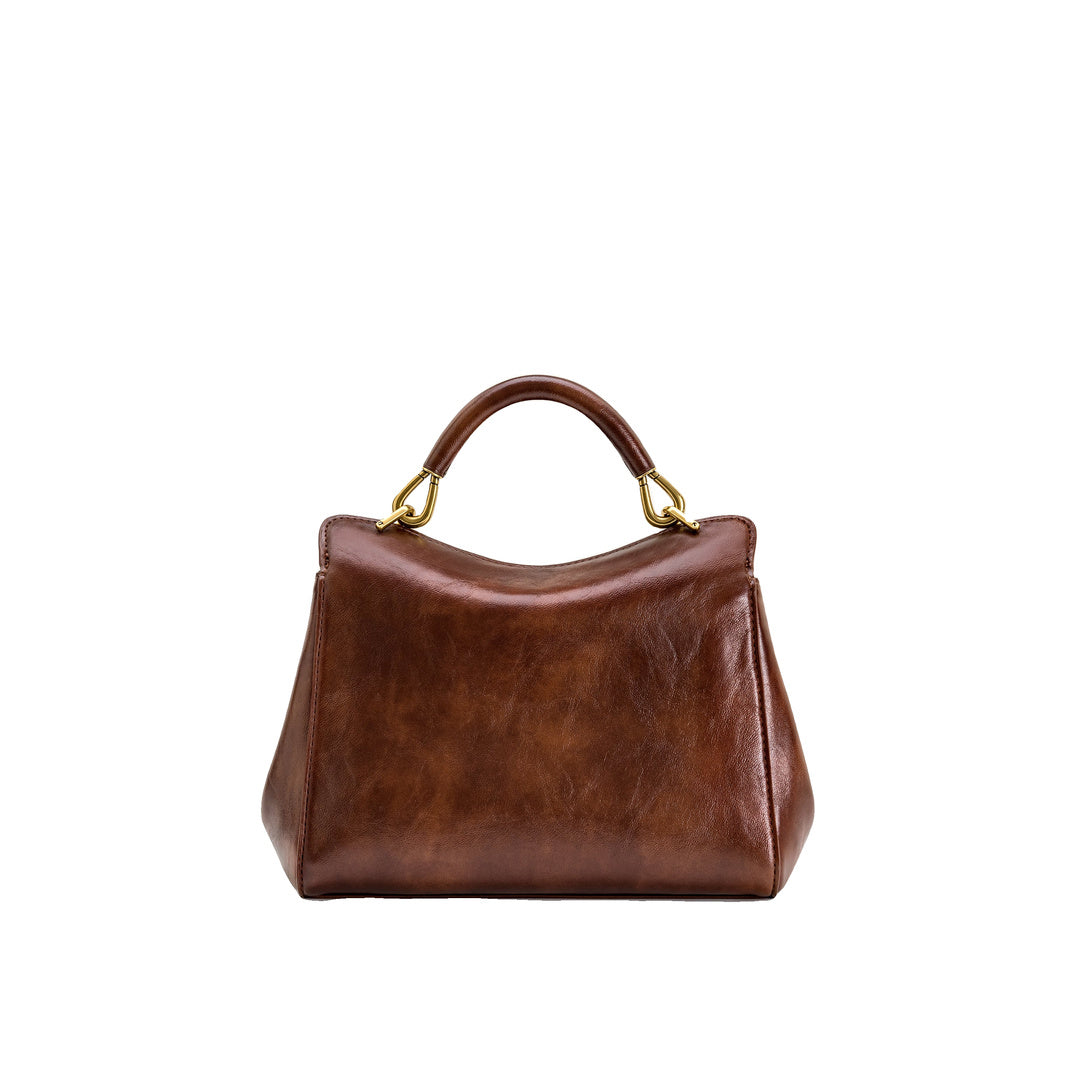 JW PEI Lucia Classic Top Handle Bag - Coffee Brown by JW PEI