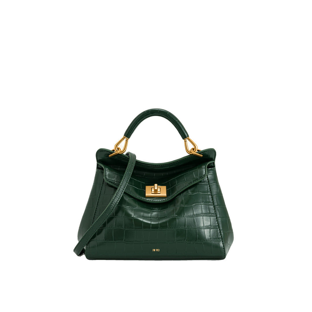 JW PEI Lucia Classic Top Handbag - Green Croc by JW PEI