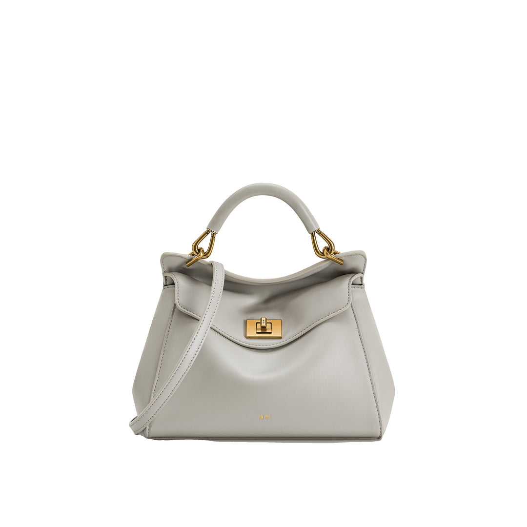 JW PEI Lucia Classic Top Handle Bag - Light Gray by JW PEI