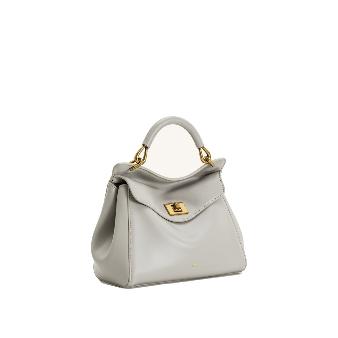 JW PEI Lucia Classic Top Handle Bag - Light Gray by JW PEI