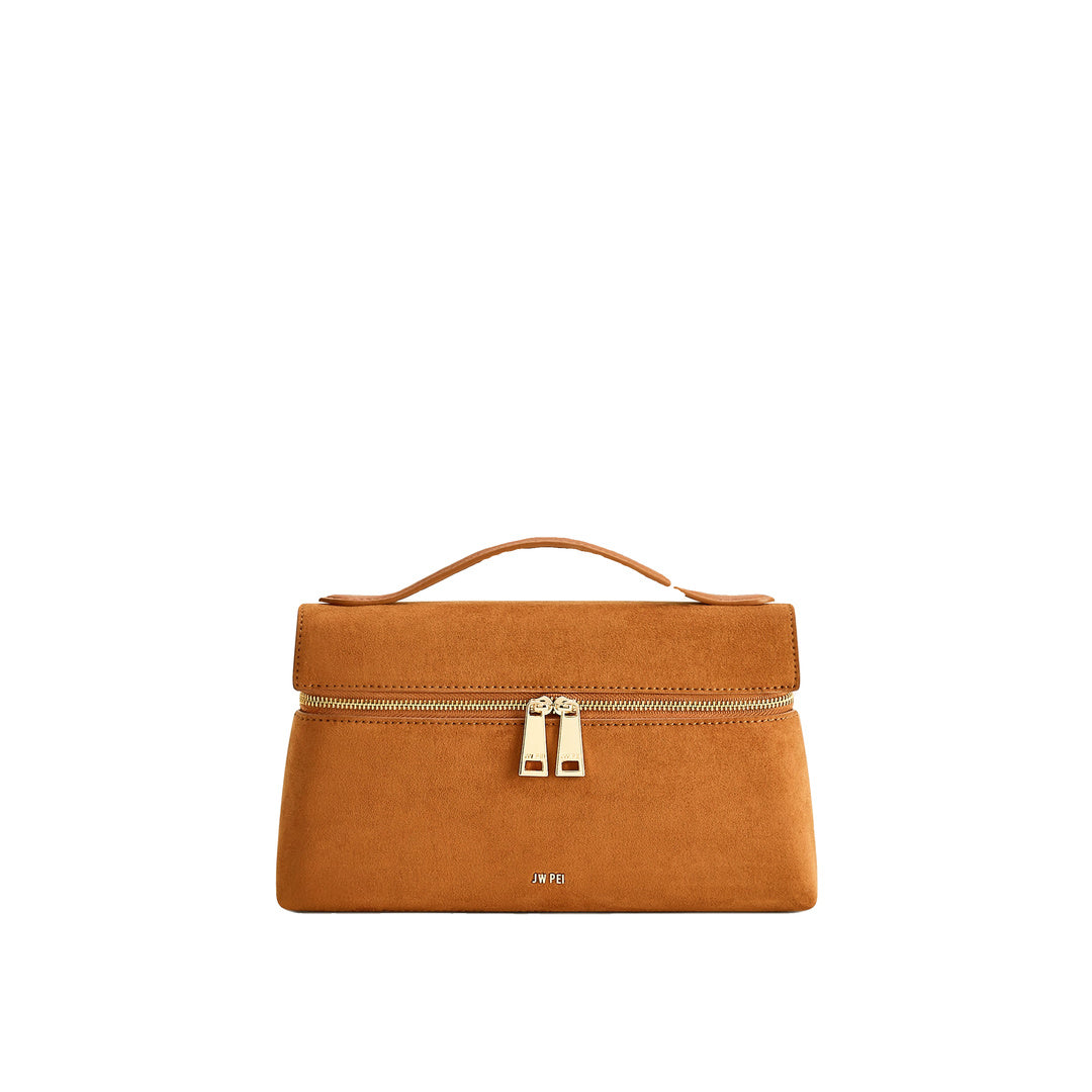 JW PEI Thea Faux Suede Top Handle Bag - Camel by JW PEI