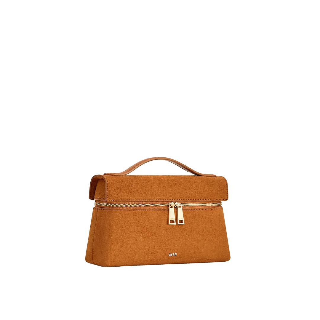 JW PEI Thea Faux Suede Top Handle Bag - Camel by JW PEI