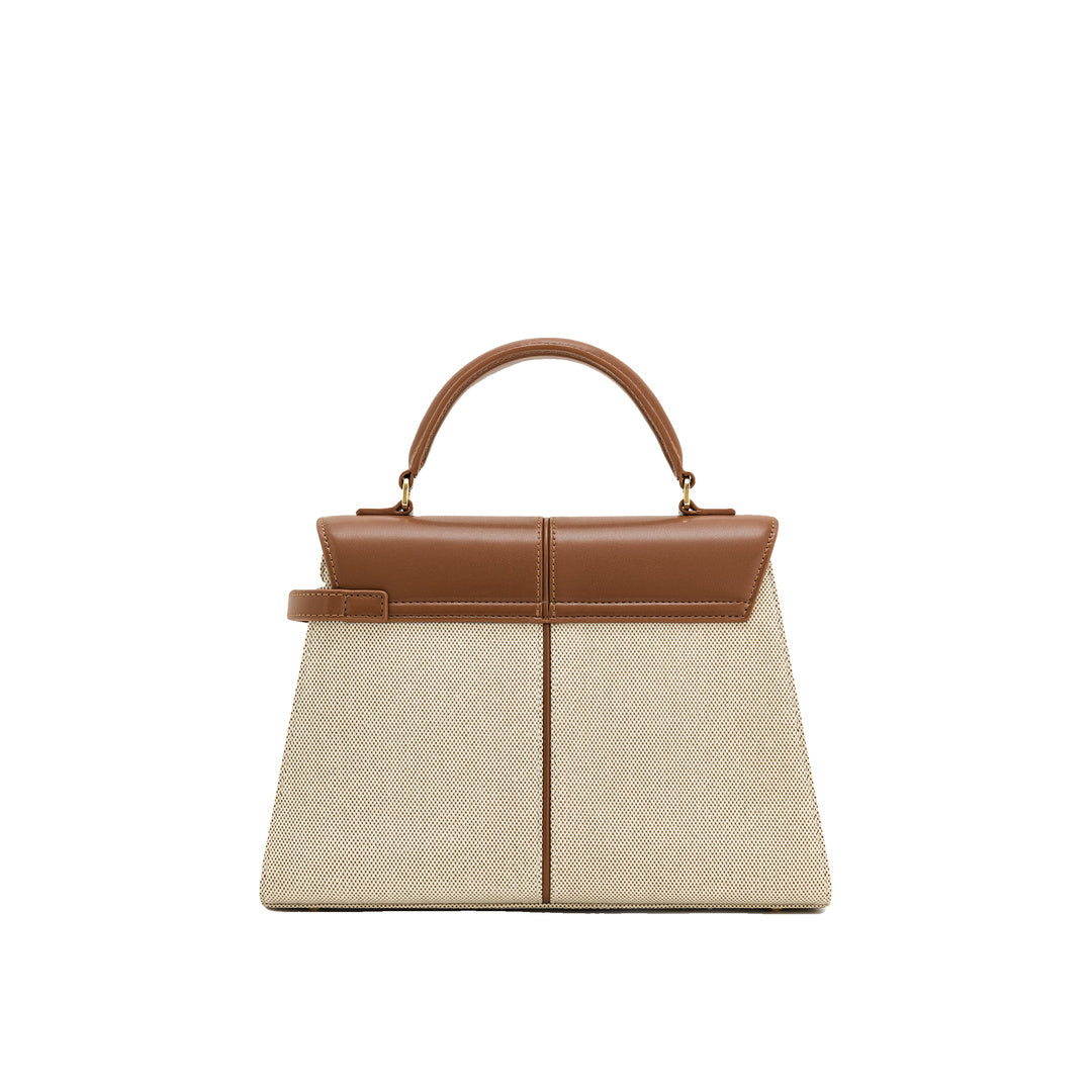 JW PEI Elise Large Top Handle Bag - Brown Canvas by JW PEI