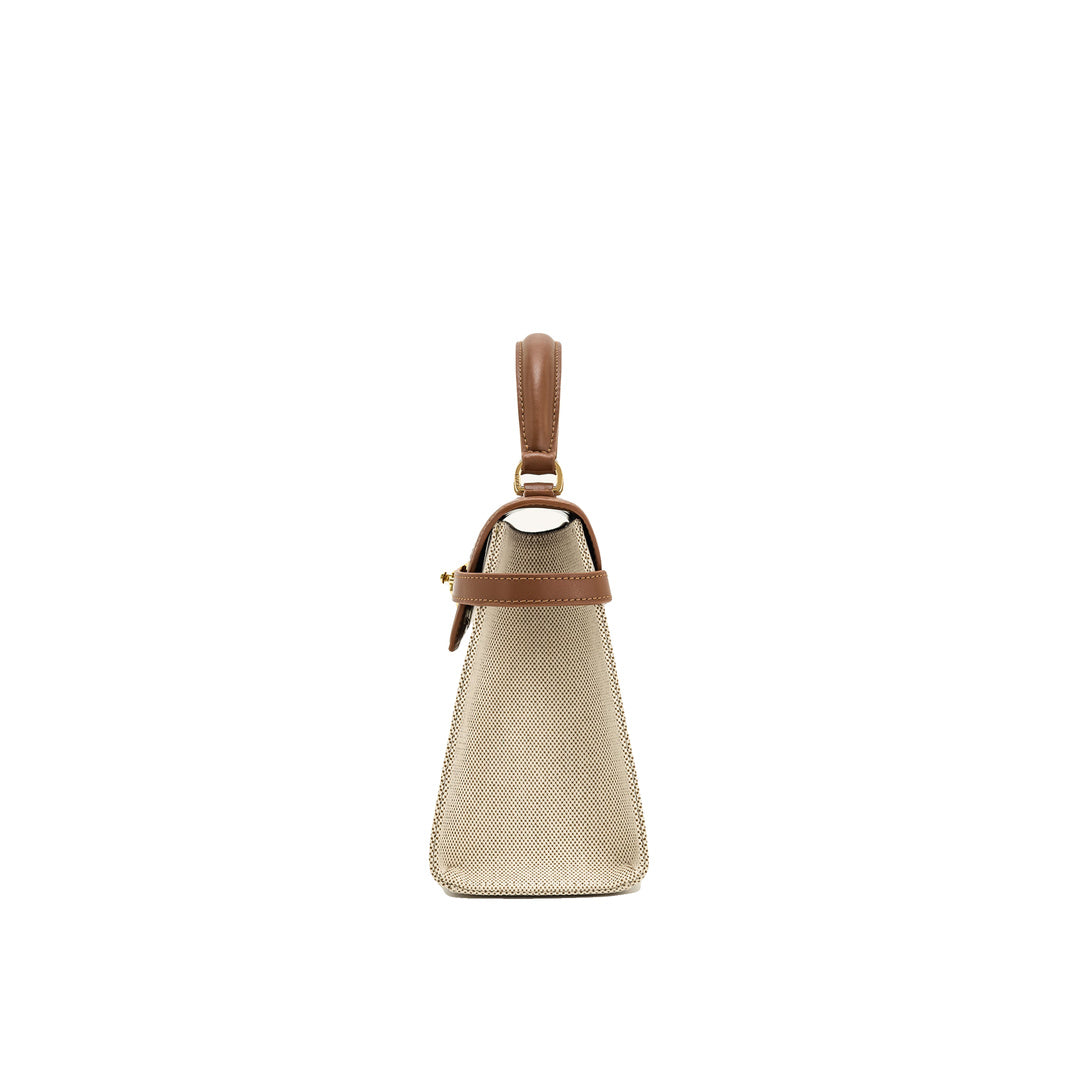 JW PEI Elise Large Top Handle Bag - Brown Canvas by JW PEI