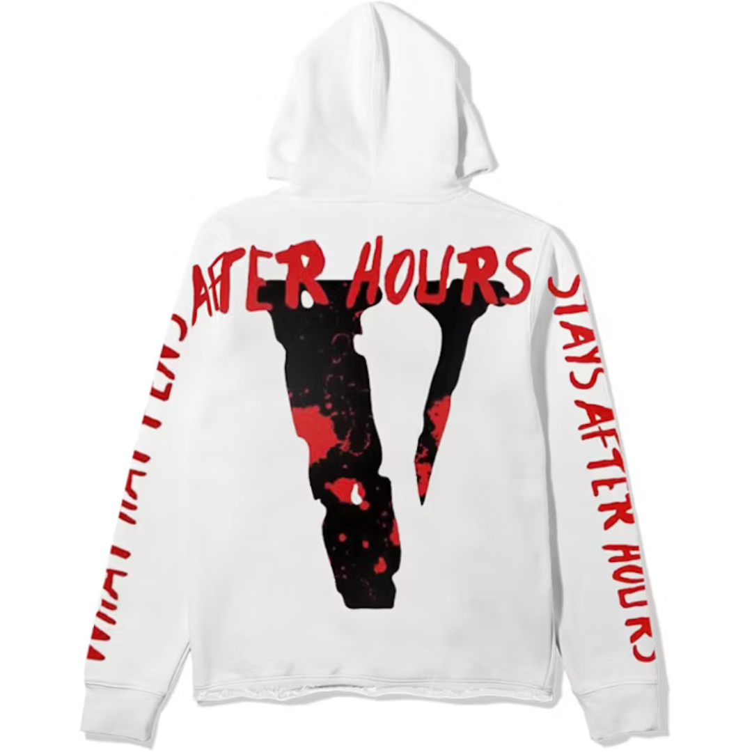 The Weeknd x Vlone What Happens After Hours Pullover Hood White by VLONE