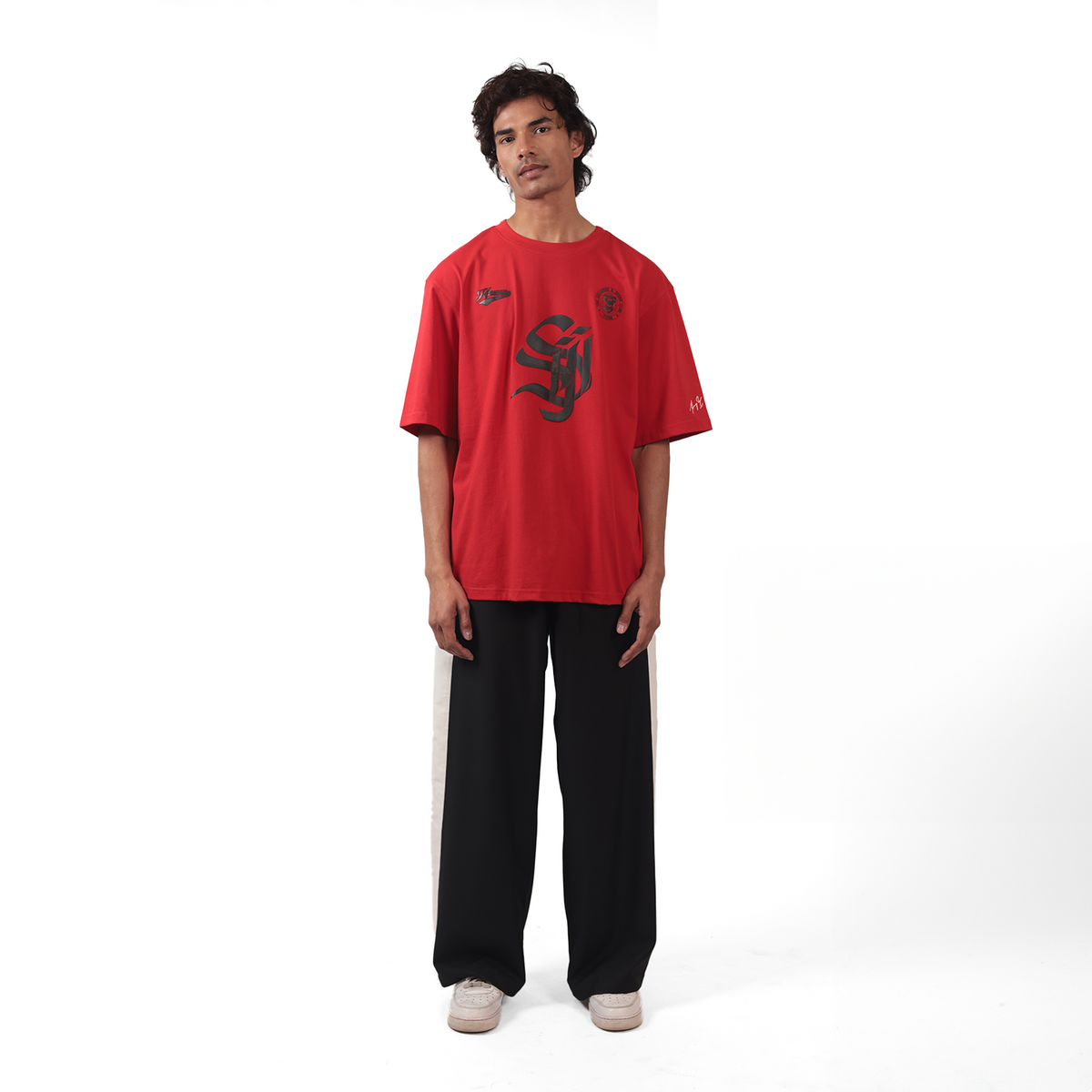 Shreyas Iyer x HUEMN 'SI' monogram T-shirt (Red) by HUEMN