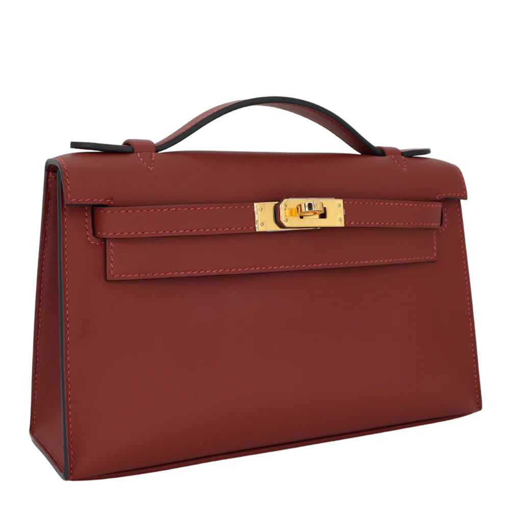 Hermès Kelly Pochette – Rouge H Swift Leather with Gold Hardware - Zeuskicks