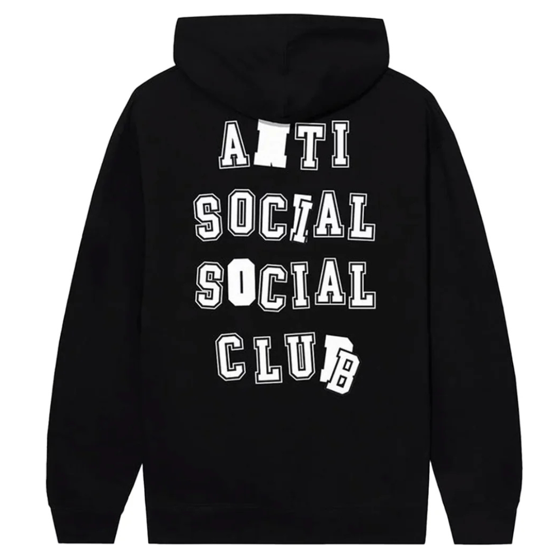 ANTI SOCIAL SOCIAL CLUB X 2 TONE ANTI COLLEGE HOODIE BLACK by ASSC